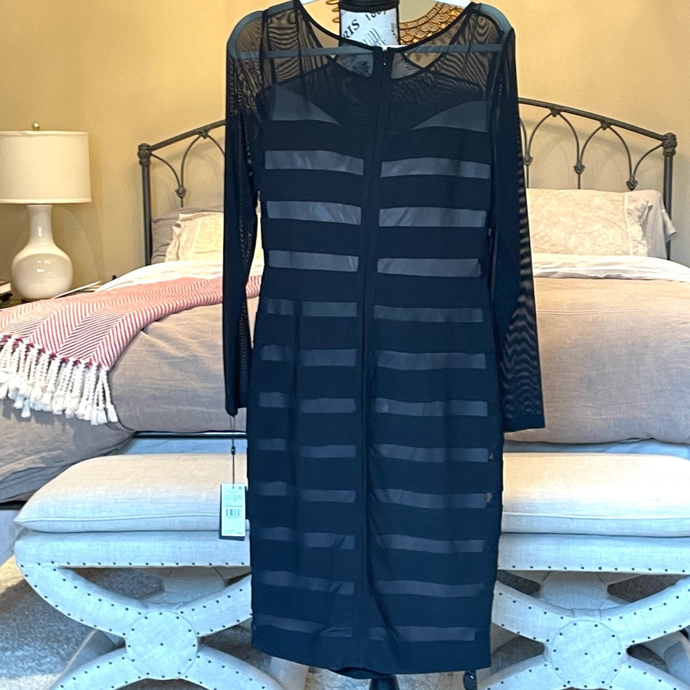NWT Black Dress 💃🏻 Adrianna Papell banded Dress 12